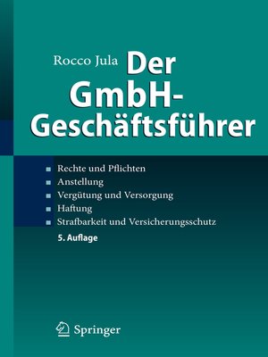 cover image of Der GmbH-Geschäftsführer